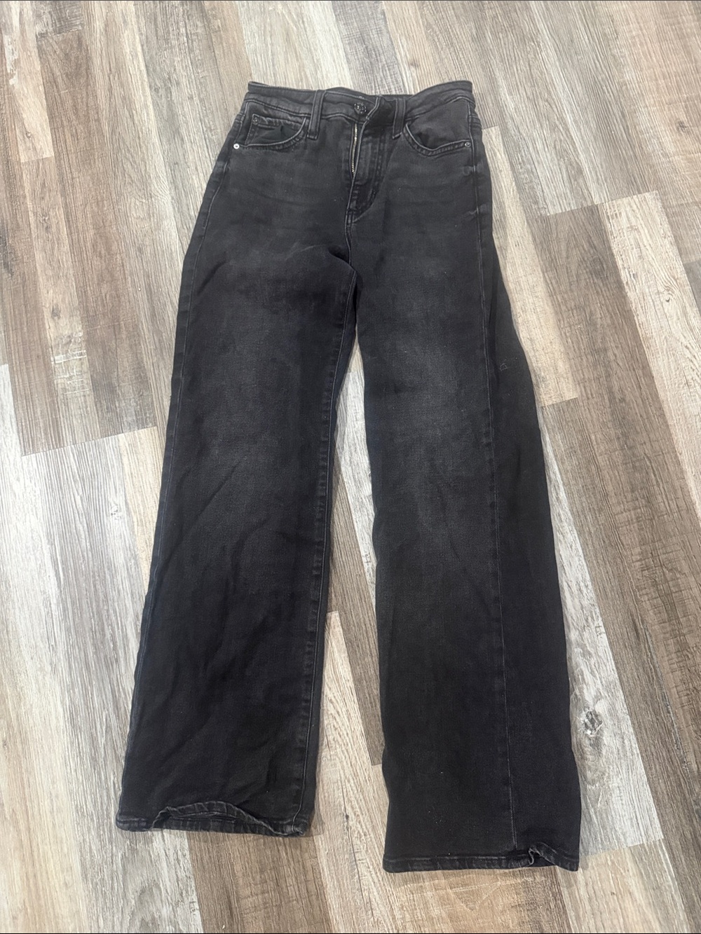 Guess Black Wide Leg Flare Jeans